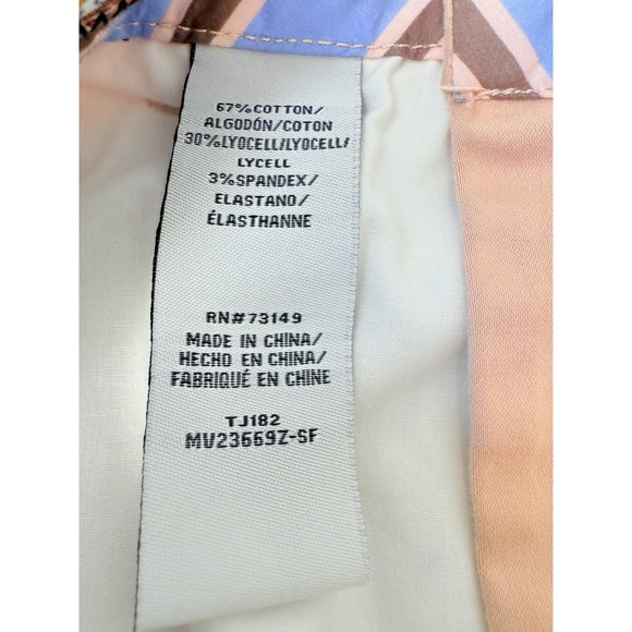 NWT One 5 One Womens Pink Crop Cuffed High Rise Straight Leg Pants 12 - Picture 5 of 11